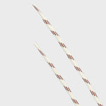 Cordones bicolores GAMIN en blanco con líneas burdeos para sneakers.